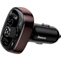 Автомобильное зарядное устройство Baseus Bluetooth FM Launcher 2.4A 2USB brown