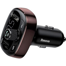 Автомобільний зарядний пристрій Baseus Bluetooth FM Launcher 2.4A 2USB brown