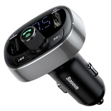 Автомобільний зарядний пристрій Baseus Bluetooth FM Launcher 2.4A 2USB grey