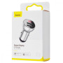 Автомобільний зарядний пристрій Baseus Digital Display Dual USB 4.8A Car Charger 24W grey