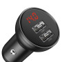 Автомобільний зарядний пристрій Baseus Digital Display Dual USB 4.8A Car Charger 24W tarnish