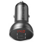 Автомобільний зарядний пристрій Baseus Digital Display Dual USB 4.8A Car Charger 24W tarnish
