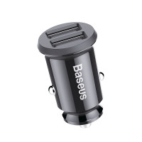 Автомобільний зарядний пристрій Baseus Grain (2USB 3.1A) black
