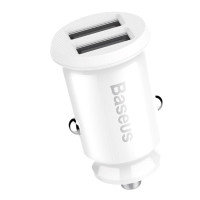 Автомобильное зарядное устройство Baseus Grain (2USB 3.1A) white