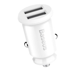 Автомобільний зарядний пристрій Baseus Grain (2USB 3.1A) white