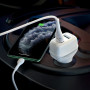 Автомобильное зарядное устройство Hoco Z36 (2USB/2.4A) + lightning white