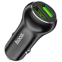 Автомобильное зарядное устройство Hoco Z37 QC3.0 (2USB) black