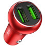 Автомобильное зарядное устройство Hoco Z37 QC3.0 (2USB) red