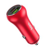 Автомобильное зарядное устройство Hoco Z38 PD20W+QC3.0 Type-C + USB red