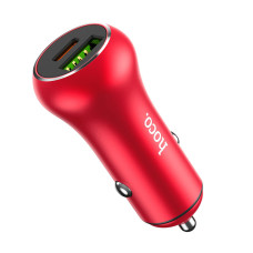 Автомобильное зарядное устройство Hoco Z38 PD20W+QC3.0 Type-C + USB red Автомобильное зарядное устройство Hoco Z38 PD20W+QC3.0 Type-C + USB red