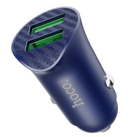 Автомобільний зарядний пристрій Hoco Z39 QC3.0 (2USB) blue