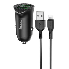Автомобильное зарядное устройство Hoco Z39 QC3.0 (2USB) + Lightning black Автомобильное зарядное устройство Hoco Z39 QC3.0 (2USB) + Lightning black