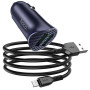 Автомобильное зарядное устройство Hoco Z39 QC3.0 (2USB) + Lightning blue