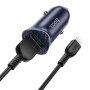 Автомобильное зарядное устройство Hoco Z39 QC3.0 (2USB) + Lightning blue