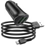 Автомобильное зарядное устройство Hoco Z39 QC3.0 (2USB) + MicroUSB black