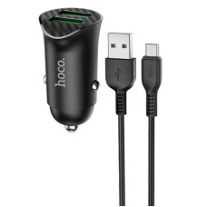 Автомобильное зарядное устройство Hoco Z39 QC3.0 (2USB) + MicroUSB black Автомобильное зарядное устройство Hoco Z39 QC3.0 (2USB) + MicroUSB black