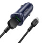 Автомобильное зарядное устройство Hoco Z39 QC3.0 (2USB) + MicroUSB blue