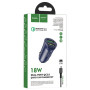 Автомобильное зарядное устройство Hoco Z39 QC3.0 (2USB) + MicroUSB blue