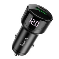 Автомобільний зарядний пристрій Hoco Z42 PD 20W + QC3.0 (1USB 3A) black