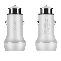 Автомобильное зарядное устройство Hoco Z7 (2USB/2.4A) steel