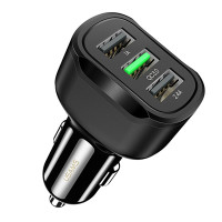 Автомобильное зарядное устройство Usams US-CC100-1 C17 3 USB (5V2.4A/5V1A/QC3.0) black