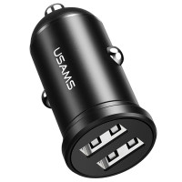 Автомобильное зарядное устройство USAMS US-CC114 C20  Dual USB Mini black