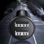 Автомобильное зарядное устройство USAMS US-CC114 C20  Dual USB Mini black