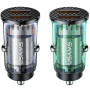 Автомобильное зарядное устройство Usams US-CC122 C23 36W Super Si (2USB/36W) transparent/black