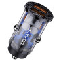 Автомобильное зарядное устройство Usams US-CC122 C23 36W Super Si (2USB/36W) transparent/black