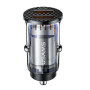 Автомобильное зарядное устройство Usams US-CC122 C23 36W Super Si (2USB/36W) transparent/black