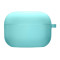 Чехол Silicone Case с микрофиброй для наушников Apple AirPods 3 с карабином marine green