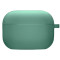 Чехол Silicone Case с микрофиброй для наушников Apple AirPods 3 с карабином pine green