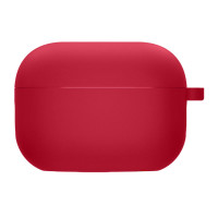 Чехол Silicone Case с микрофиброй для наушников Apple AirPods 3 с карабином rose red
