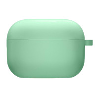 Чохол Silicone Case з мікрофіброю для навушників Apple AirPods 3 з карабіном spearmint