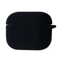 Чохол Silicone Case з мікрофіброю для навушників Apple AirPods 4 з карабіном black