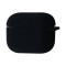 Чехол Silicone Case с микрофиброй для наушников Apple AirPods 4 с карабином black
