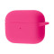 Чехол Silicone Case с микрофиброй для наушников Apple AirPods 4 с карабином electric pink