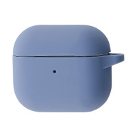 Чохол Silicone Case з мікрофіброю для навушників Apple AirPods 4 з карабіном lavender gray
