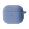 Чехол Silicone Case с микрофиброй для наушников Apple AirPods 4 с карабином lavender gray
