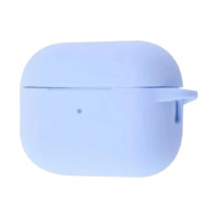 Чохол Silicone Case з мікрофіброю для навушників Apple AirPods 4 з карабіном lilac
