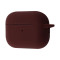 Чехол Silicone Case с микрофиброй для наушников Apple AirPods 4 с карабином marsala