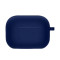Чехол Silicone Case с микрофиброй для наушников Apple AirPods 4 с карабином midnight blue