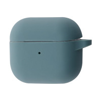 Чохол Silicone Case з мікрофіброю для навушників Apple AirPods 4 з карабіном pine green