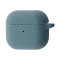 Чехол Silicone Case с микрофиброй для наушников Apple AirPods 4 с карабином pine green