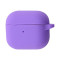 Чехол Silicone Case с микрофиброй для наушников Apple AirPods 4 с карабином purple