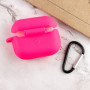 Чехол Silicone Case для наушников Apple AirPods Pro с карабином barbie pink