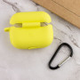 Чехол Silicone Case для наушников Apple AirPods Pro с карабином bright yellow