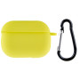 Чехол Silicone Case для наушников Apple AirPods Pro с карабином bright yellow
