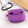 Чехол Silicone Case для наушников Apple AirPods Pro с карабином grape