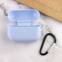Чехол Silicone Case для наушников Apple AirPods Pro с карабином lilac blue